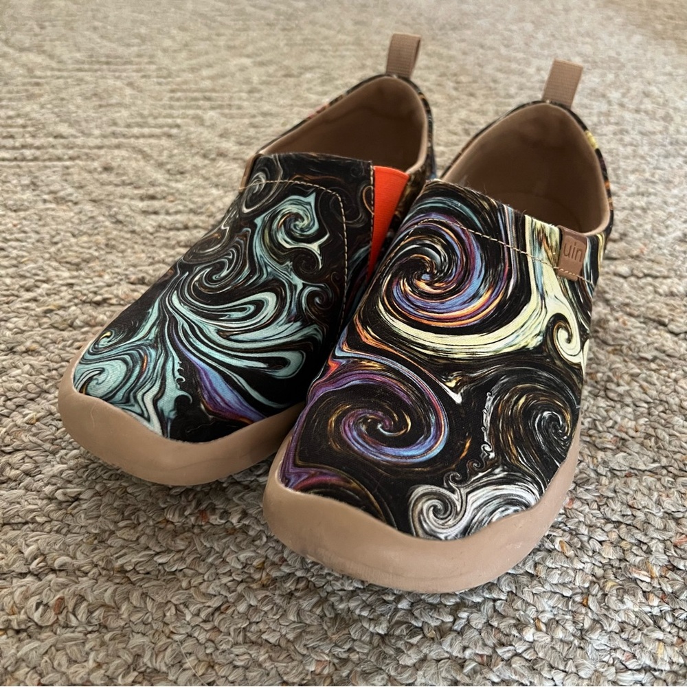 UIN Van Gogh Starry Night Pattern Slip-On Shoes - Multicolor
